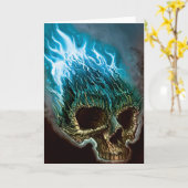 Carte Crâne flamboyant (Fleur jaune)