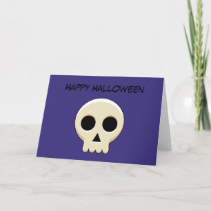 Carte Crâne gothique Kawaii mignon effrayant   Ajoutez v
