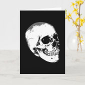 Carte Crâne gothique vintage (Fleur jaune)