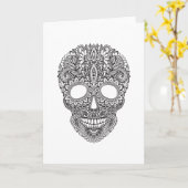 Carte Crâne humain inspiré (Fleur jaune)