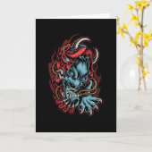 Carte Crâne japonais (Fleur jaune)