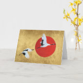 Carte Crane japonaise (Fleur jaune)