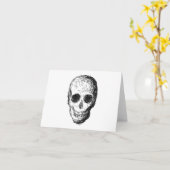 Carte Crâne noir. (Fleur jaune)