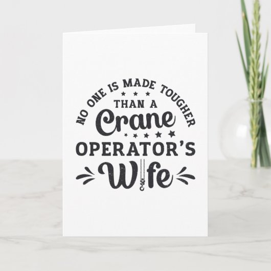 Carte Crane Operator's Wife Construction Site Worker (Devant)