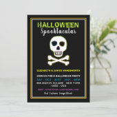 Carte Crâne & Os, Soirée Néon Halloween (Debout devant)
