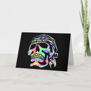 Carte crâne psychédélique Psycho Skull