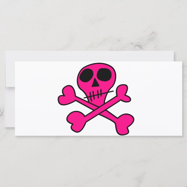 Carte crâne rose (Devant)