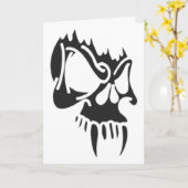 Carte Crâne Vampire (Fleur jaune)