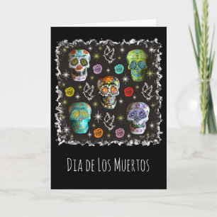 Carte Crânes colorés de sucre