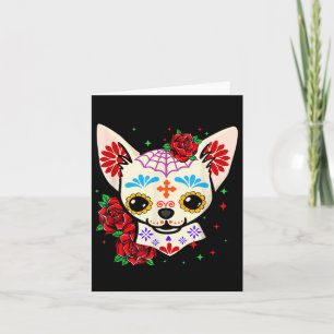 Carte Crânes de Chihuahua Jour des Morts Crâne de Sucre 