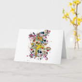 Carte Crânes de sucre (Fleur jaune)