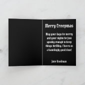 Carte Crânes gothiques de Creepmas effrayants (Intérieur)