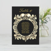 Carte Crânes gothiques Plan de siège Mariage Numéro de t (Debout devant)