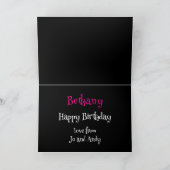 Carte Crânes grunge et Goth Rose Anniversaire (Intérieur)