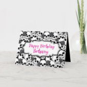 Carte Crânes grunge et Goth Rose Anniversaire (Devant)