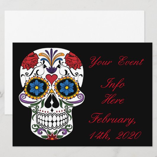 Carte Crânes humains décorés Art Thunder_Cove (Devant / Derrière)