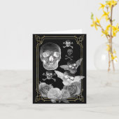 Carte Crânes volants ailés (Fleur jaune)