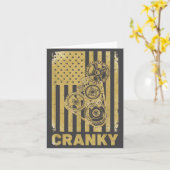 Carte Cranky Car Engine Crankshaft Lover Mechanics Fathe (Fleur jaune)