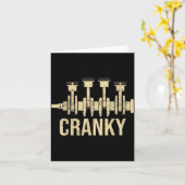 Carte Cranky Car Engine Crankshaft Lover Mechanics Fathe (Fleur jaune)