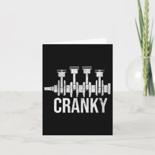 Carte Cranky Car Engine Cranksweat Cars Lover Mécanique