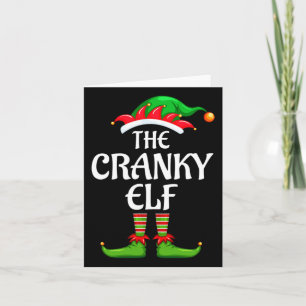 Carte Cranky Elf Matching Family Group Christmas Party