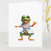 Carte Crapaud 7 infirmière, grenouille, médecin, crapaud (Fleur jaune)