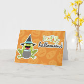 Carte Crapaud de houblon de Halloween (Fleur jaune)