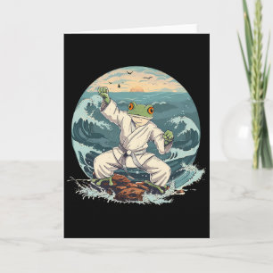 Carte Crapaud de karaté Taekwondo Plage Coucher de solei