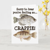 Carte Crappie humoristique Get Well Card (Fleur jaune)