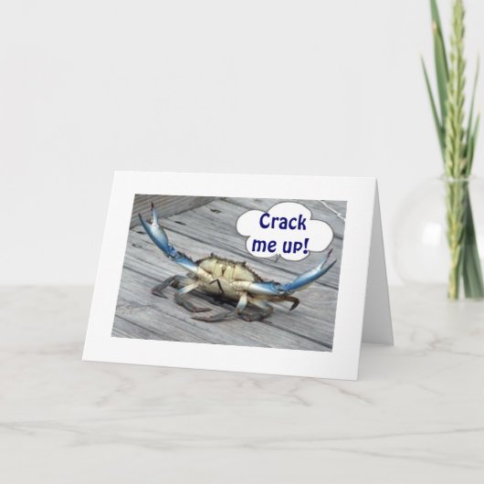 CARTE "CRAQUEZ-MOI" À VOTRE ANNIVERSAIRE DIT LE CRABE (Devant)