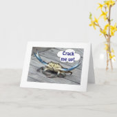 CARTE "CRAQUEZ-MOI" DIT LE CRABE À VOTRE ANNIVERSAIRE (Fleur jaune)