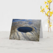 Carte Cratère aérienne Pingualuit, Québec, Canada. (Fleur jaune)