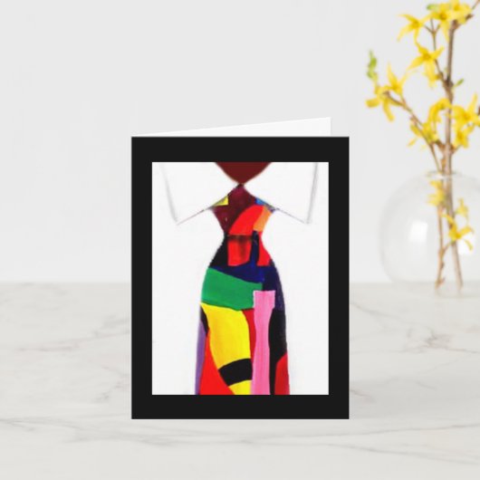 Carte "Cravate Abstraite" par Alicia L. McDaniel (Fleur jaune)