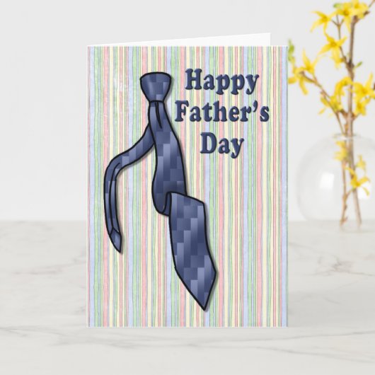 Carte Cravate fête des pères (Fleur jaune)