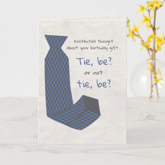 Carte Cravate, oui ? (Fleur jaune)