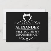 Carte cravate smoking Demande de témoin de mariage (Devant)