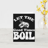 Carte Crawfish Let Good Times Boil Funny Crayfish Men Wo (Fleur jaune)