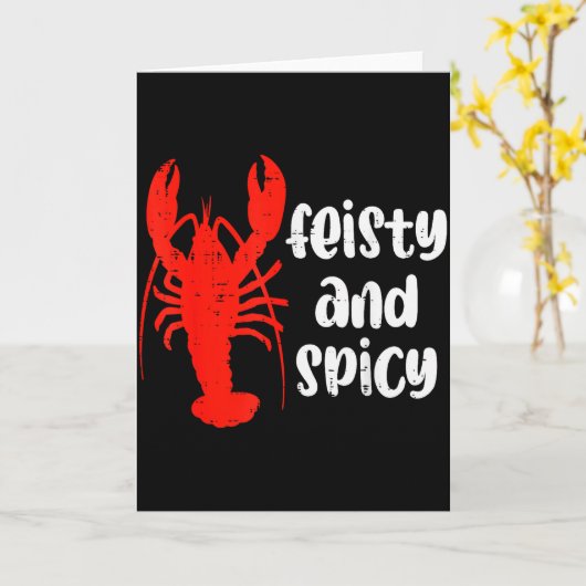 Carte Crawfish Lobster Feisty And Scy Crayfish Men Women (Fleur jaune)