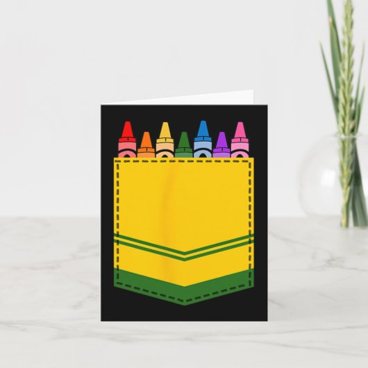 Carte Crayon Boîte de poche Enseignant Costume cadeau (Devant)
