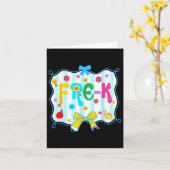 Carte Crayon Pré-k Enseignant Coquette Bow Retour À L'Éc (Fleur jaune)