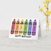 Carte Crayons (Fleur jaune)