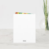 Carte Crayons Anniversaire de enfant Party Merci d'art (Dos)