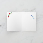 Carte Crayons arc-en-ciel colorés Motif (Intérieur)