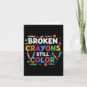 Carte Crayons cassés couleur encore Chemise santé mental