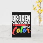 Carte Crayons cassés Couleur encore Sensibilisation à la (Fleur jaune)