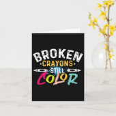 Carte Crayons cassés Couleur fixe - Sensibilisation en s (Fleur jaune)