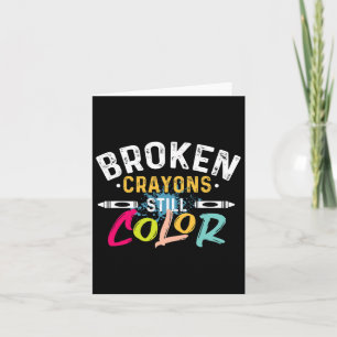 Carte Crayons cassés Couleur fixe - Sensibilisation en s