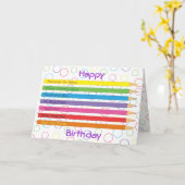 Carte Crayons colorés (Fleur jaune)