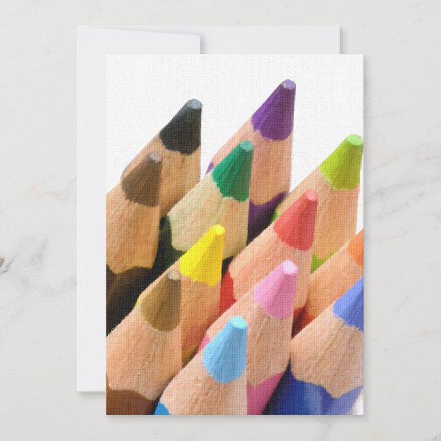Carte Crayons colorés (Devant)