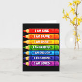 Carte Crayons d'affirmations positives pour les enfants (Fleur jaune)
